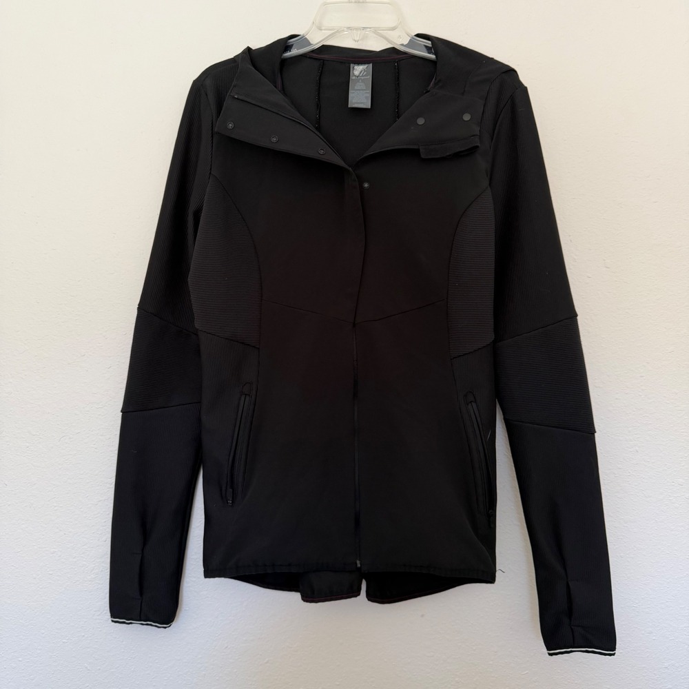 Champion C9 Duo Dry Black Full Zip Hooded Jacket Womens Large